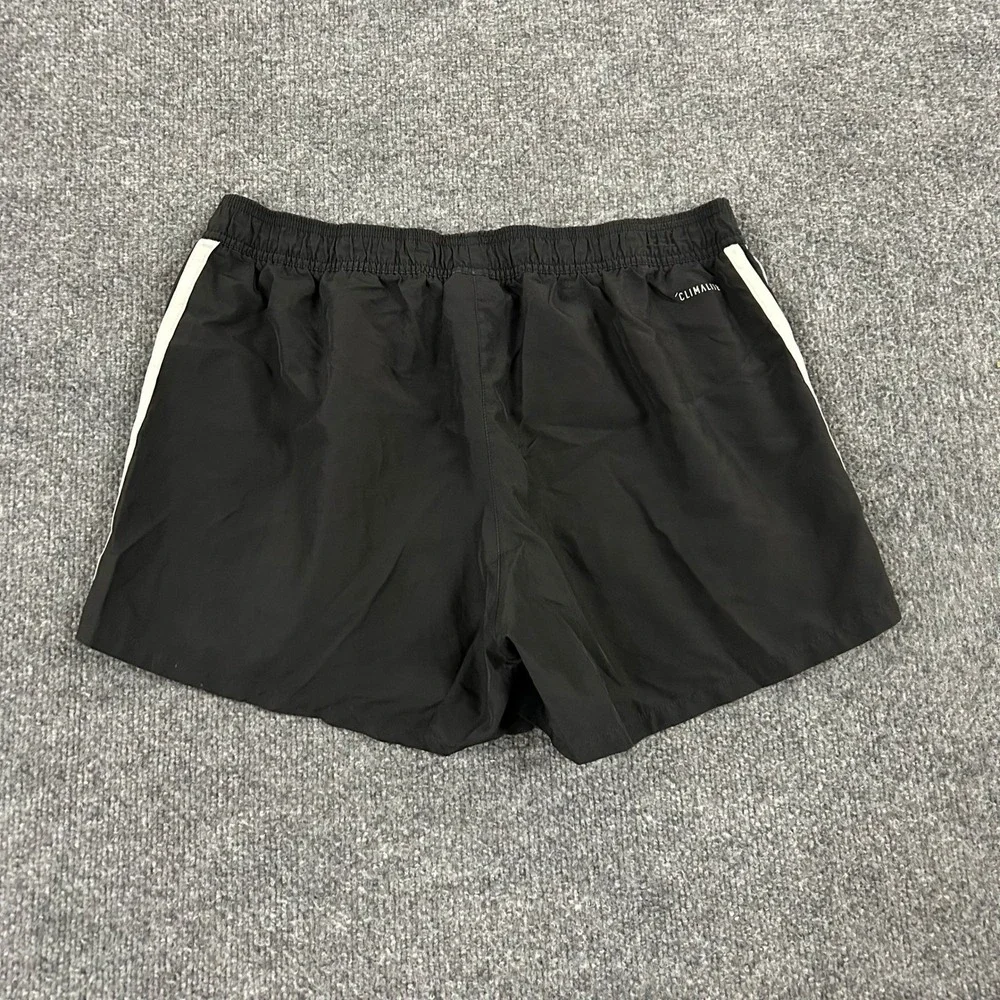Adidas Shorts Womens Size L Black 3-Stripe Athletic Running Lightweight Gym
